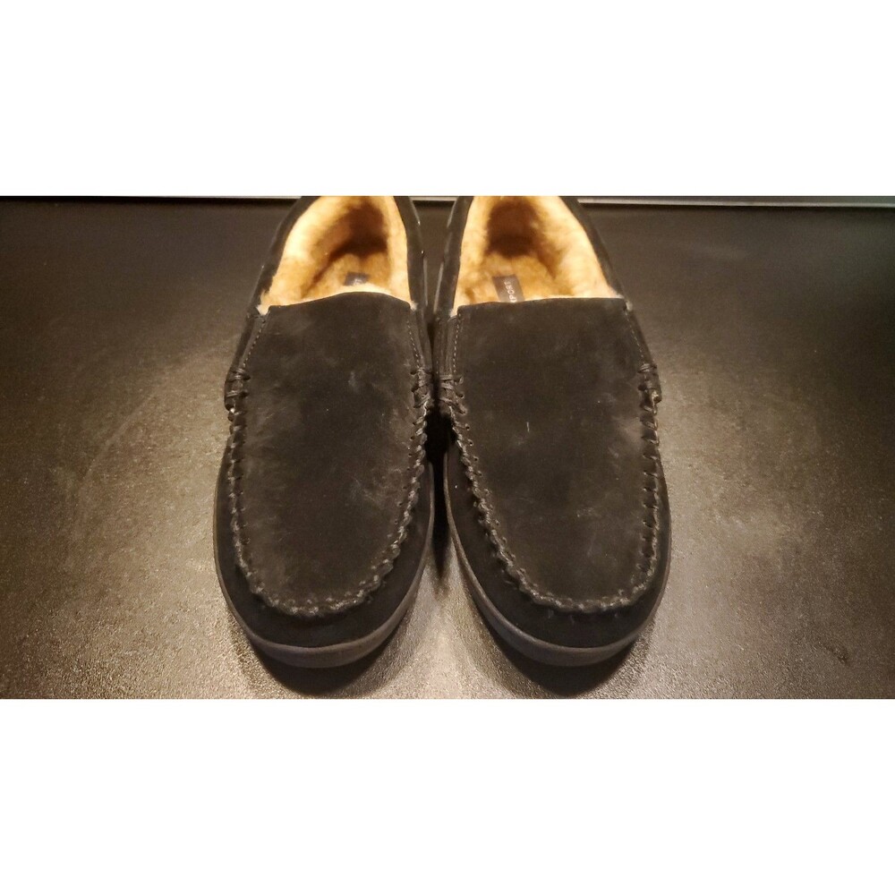 Rockport Slipper Black Leather Size 11